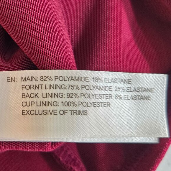 725-18 City Chic Merlot Cancun Underwire One-Piece Swimsuit Size S (16) - Picture 11 of 12